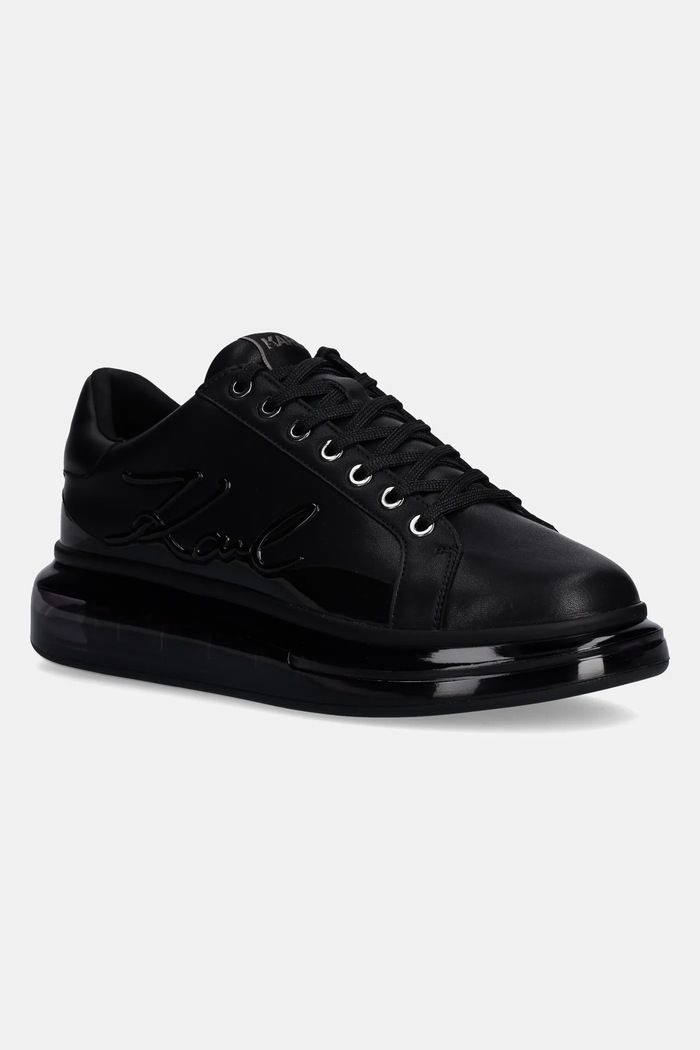 Karl Lagerfeld sneakersy skórzane KAPRI KUSHION niska czarny KL52648F.00X
