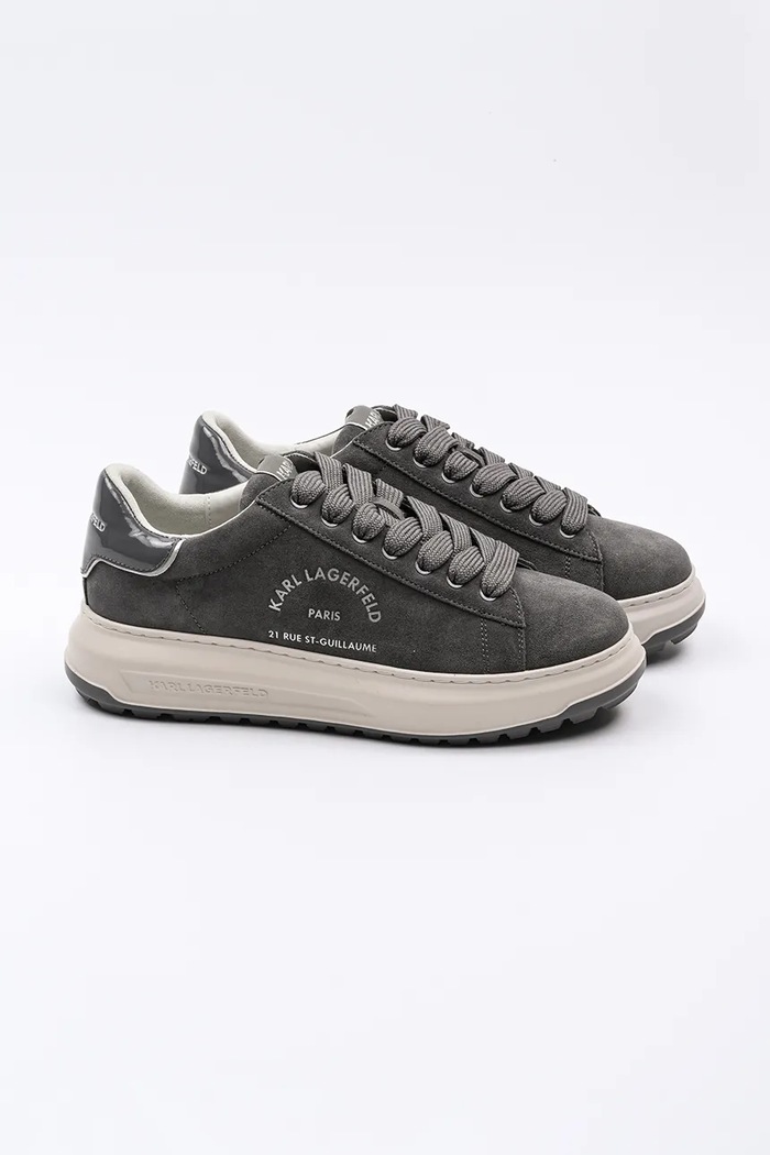 Karl Lagerfeld Sneakersy zamszowe KAPRI LUG KL57537.255 szary SS25