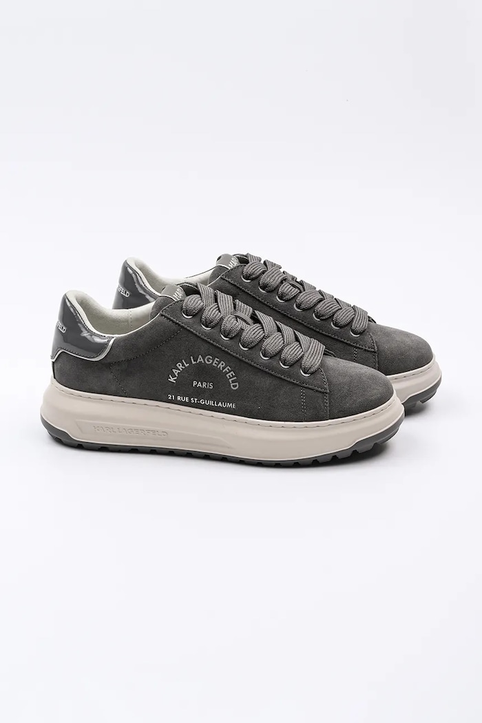Karl Lagerfeld Sneakersy zamszowe KAPRI LUG KL57537.255 szary SS25