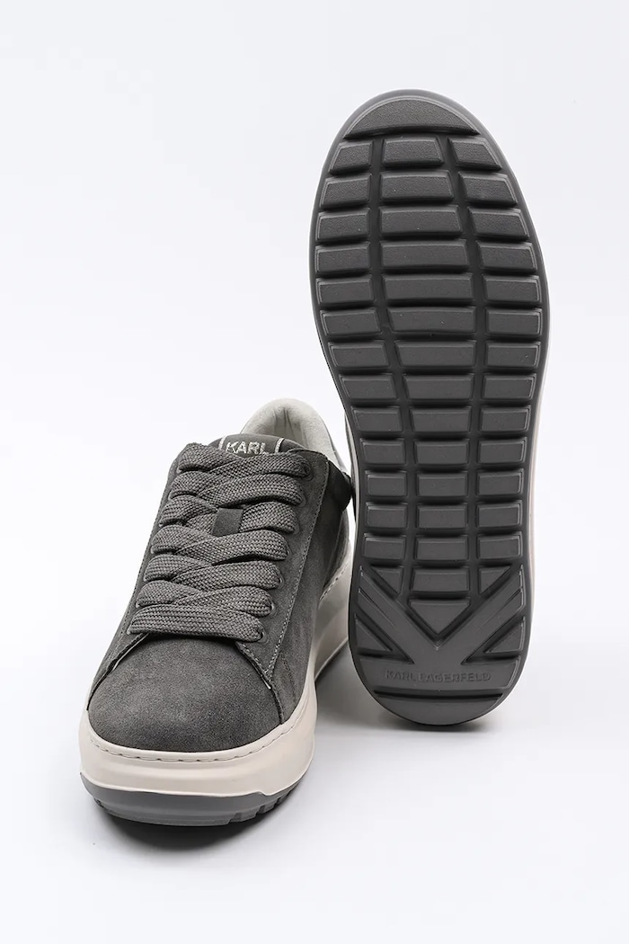 Sneakersy zamszowe KAPRI LUG Karl Lagerfeld KL57537.255 szary