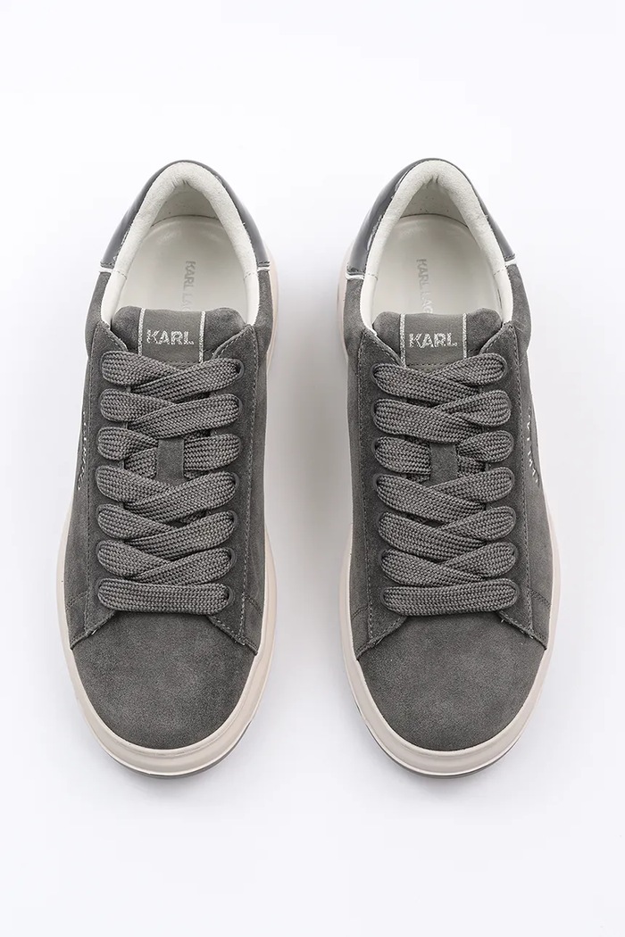 Sneakersy zamszowe KAPRI LUG Karl Lagerfeld szary KL57537.255