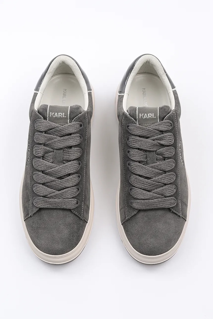 Sneakersy zamszowe KAPRI LUG Karl Lagerfeld szary KL57537.255