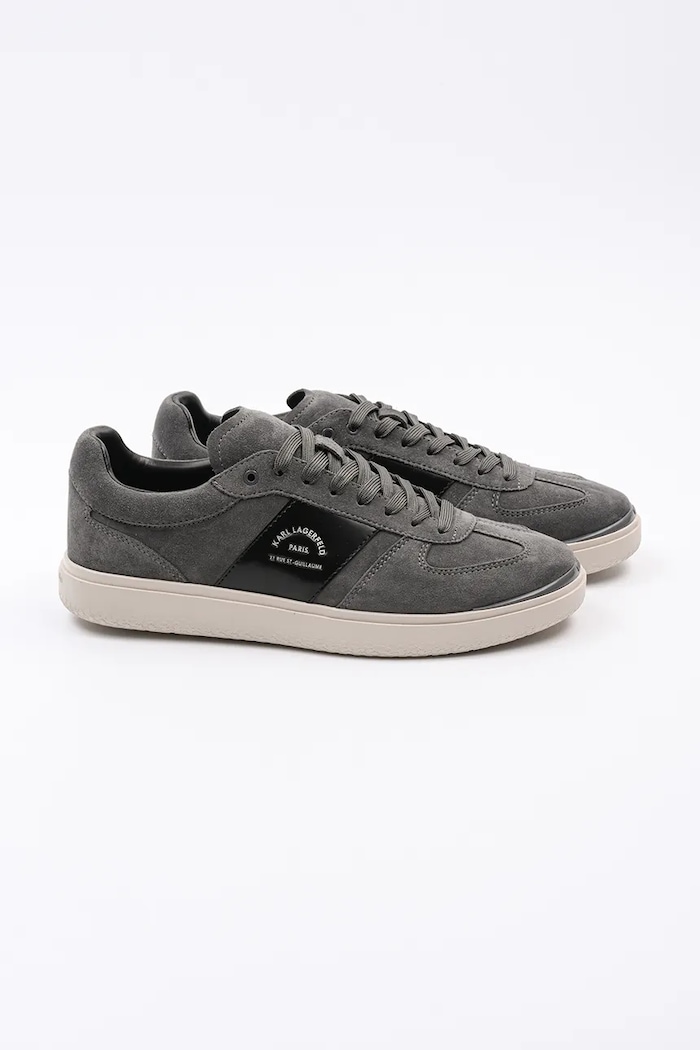 Karl Lagerfeld sneakersy skórzane ATLAS KL51837.555 szary SS25