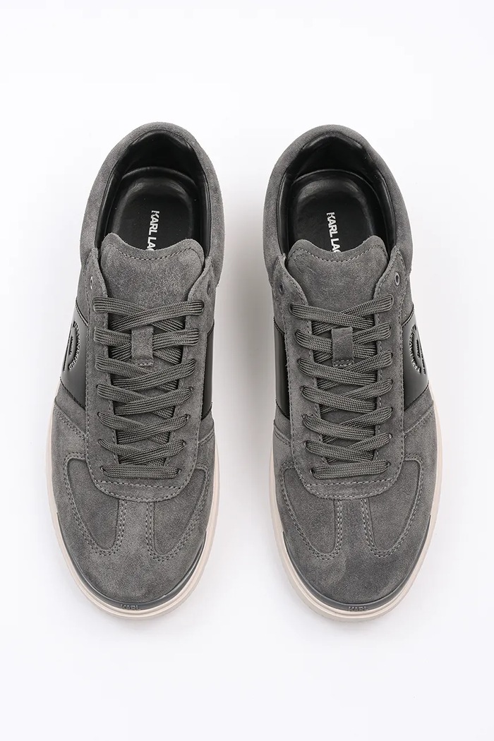 Karl Lagerfeld sneakersy skórzane ATLAS KL51837.555 szary