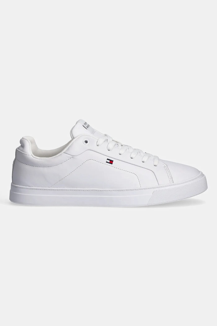 Tommy Hilfiger sneakersy skórzane ICON COURT LTH FLAG ESS FM0FM05317 biały SS26