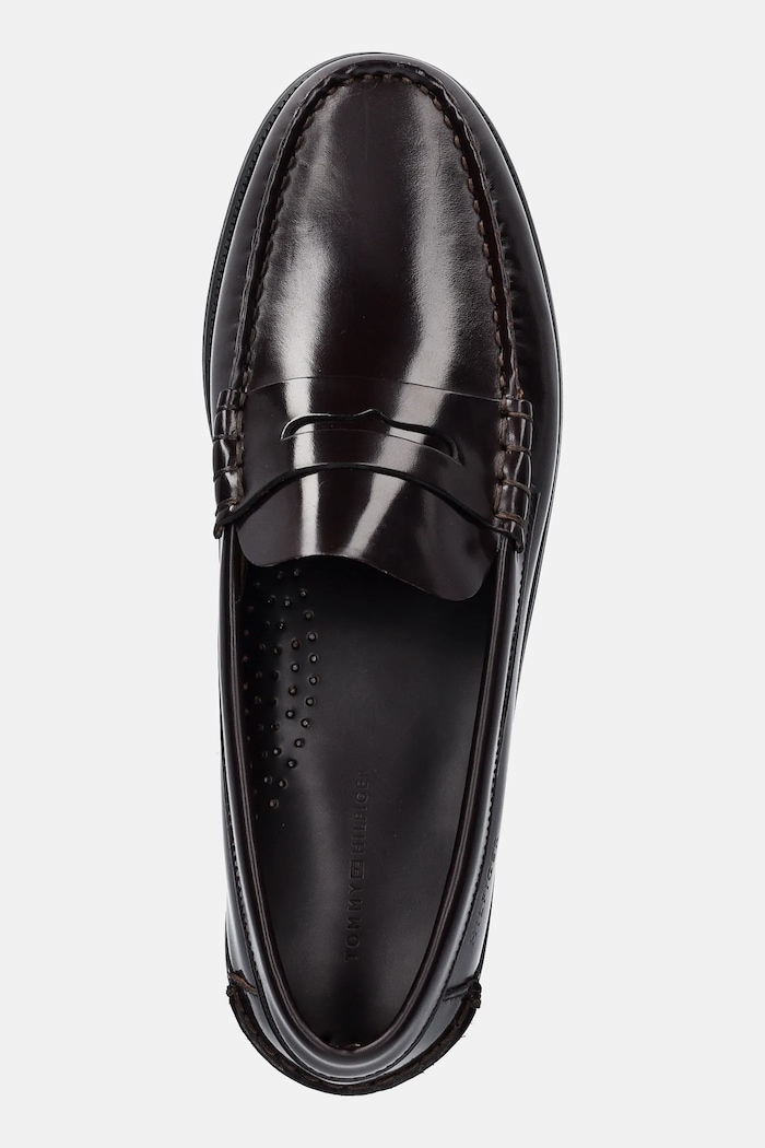 Kožené mokasíny Tommy Hilfiger CLASSIC HILFIGER LEATHER LOAFER hnedá FM0FM05362