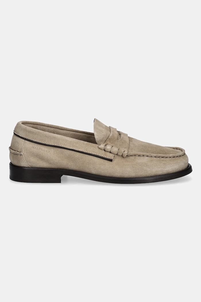 Μοκασίνια σουέτ Tommy Hilfiger CLASSIC HILFIGER SUEDE LOAFER FM0FM05363 μπεζ SS25