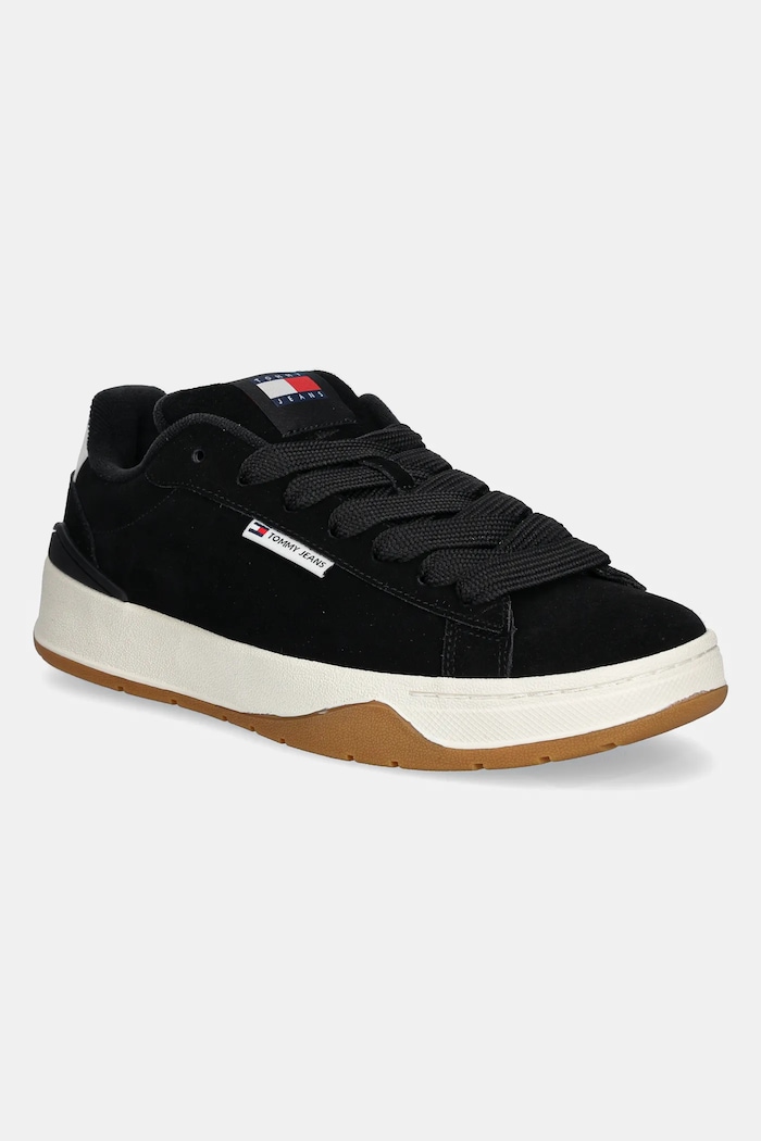 Semišové sneakers boty Tommy Jeans TJM SKATER SNEAKER nízký černá EM0EM01503