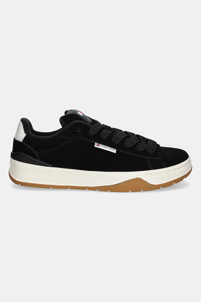 Semišové sneakers boty Tommy Jeans TJM SKATER SNEAKER EM0EM01503 černá SS25