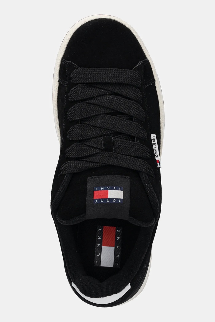 Semišové sneakers boty Tommy Jeans TJM SKATER SNEAKER černá EM0EM01503