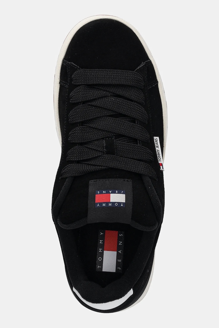 Semišové sneakers boty Tommy Jeans TJM SKATER SNEAKER černá EM0EM01503
