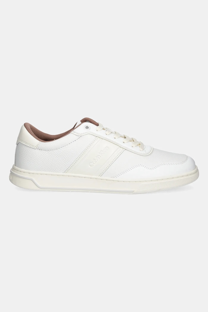 Superge Calvin Klein LOW TOP LACE UP LOGO HM0HM01653 bela SS25
