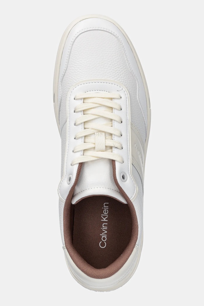 Superge Calvin Klein LOW TOP LACE UP LOGO bela HM0HM01653