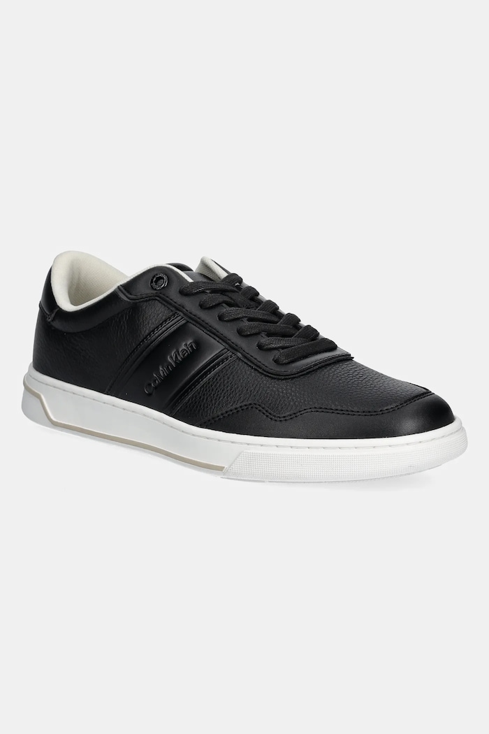 Calvin Klein sneakersy LOW TOP LACE UP LOGO syntetyczny czarny HM0HM01653
