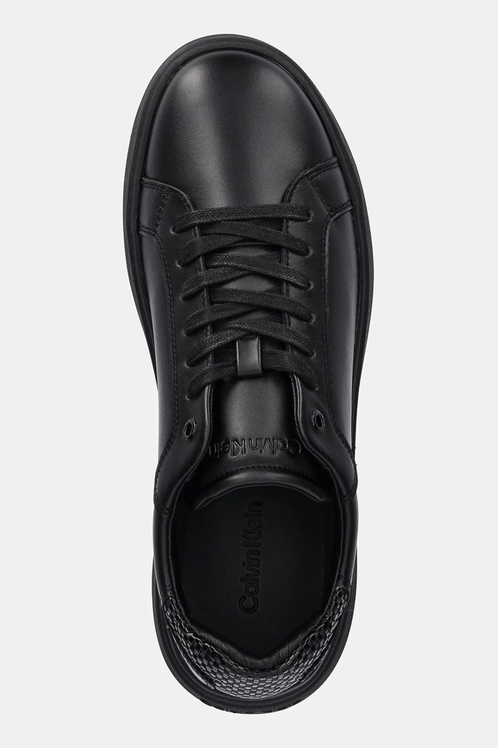 Sneakers Calvin Klein LOW TOP LACE UP WOVEN μαύρο HM0HM01659
