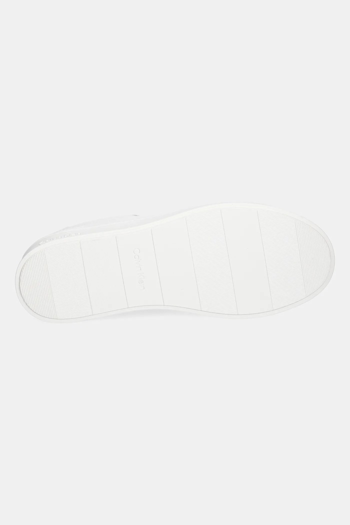 Calvin Klein sneakersy skórzane LOW TOP LACE UP WOVEN HM0HM01767 biały