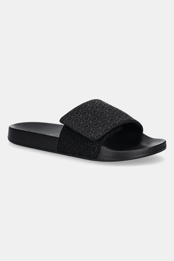 Pantofle Calvin Klein POOL SLIDE MONO Planet friendly černá HM0HM01671