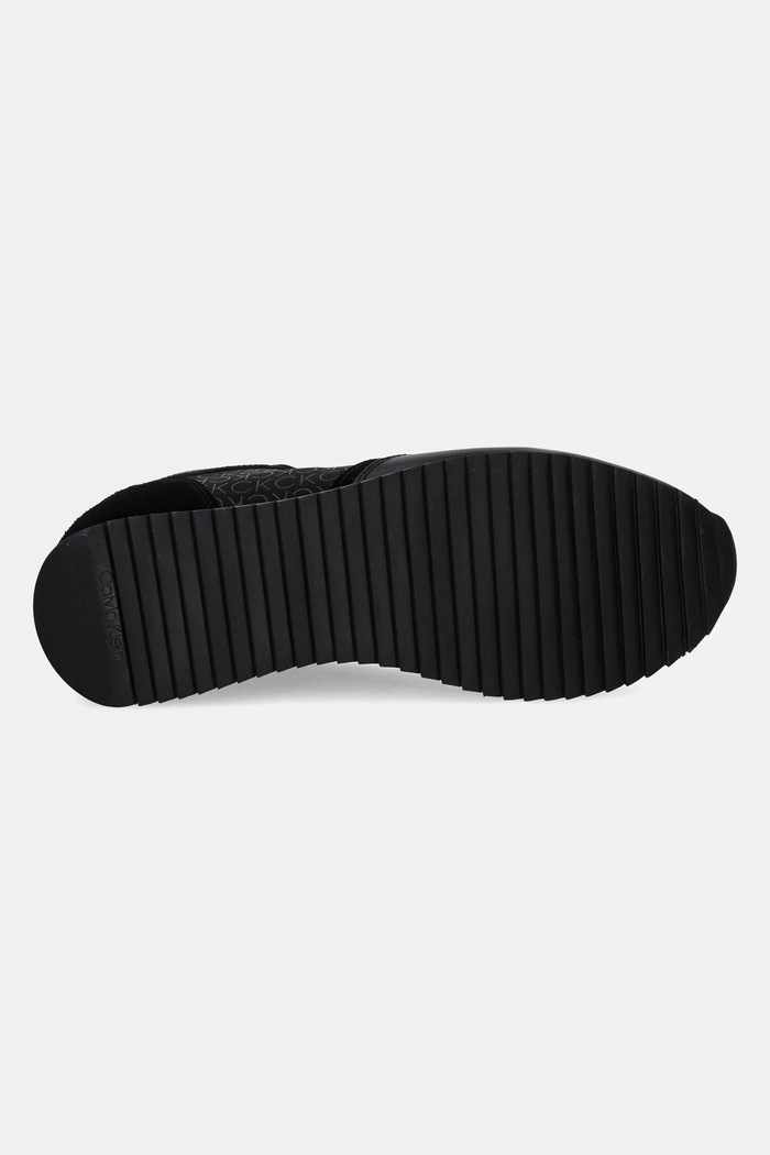 Kožené sneakers boty Calvin Klein LOW TOP LACE UP MONO HM0HM01664 černá