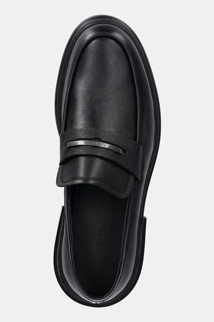Kožené mokasíny Calvin Klein MOCCASIN CDR čierna HM0HM01774
