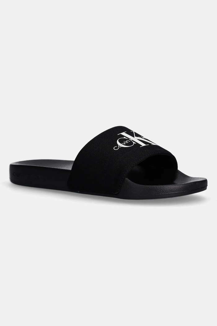 Pantofle Calvin Klein Jeans SLIDE MONOGRAM černá YM0YM01271