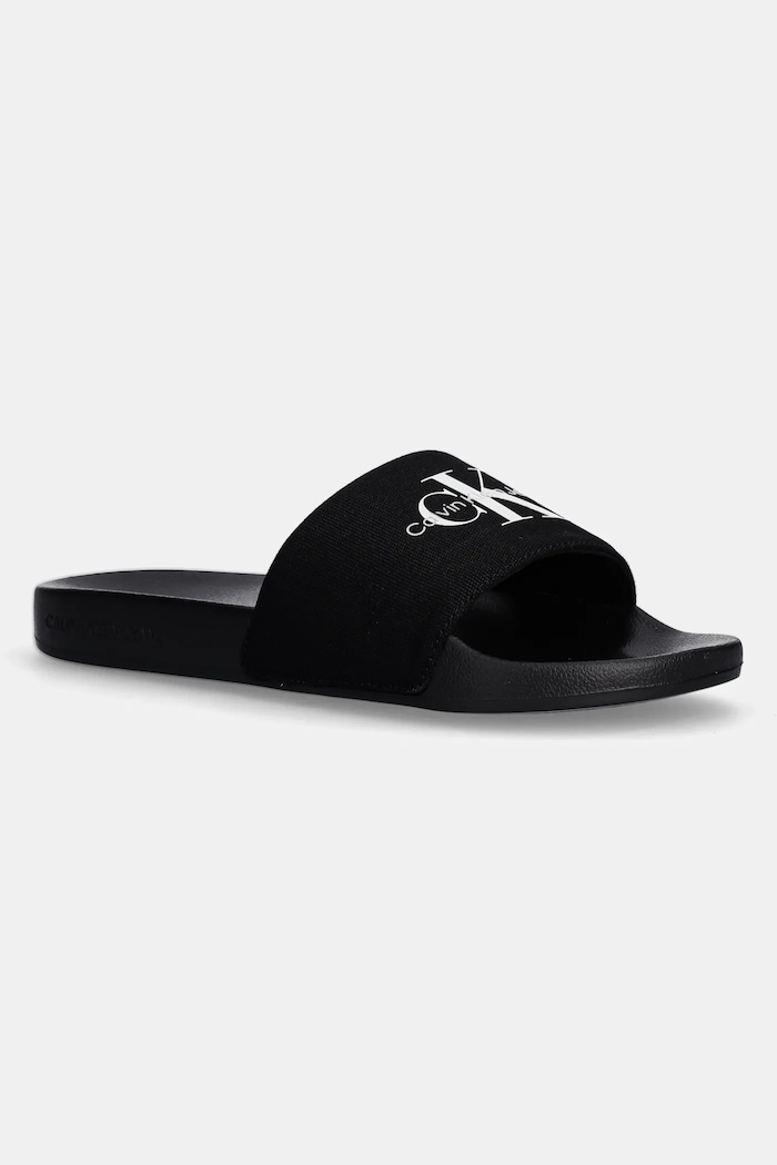 Pantofle Calvin Klein Jeans SLIDE MONOGRAM černá YM0YM01271