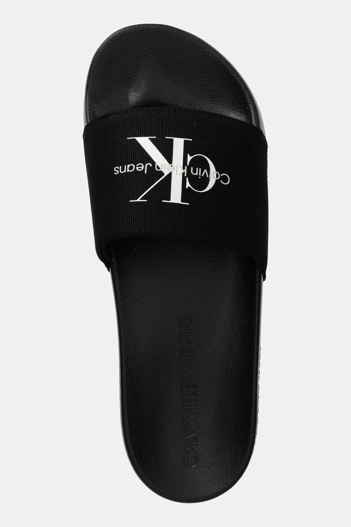 Pantofle Calvin Klein Jeans SLIDE MONOGRAM černá YM0YM01271