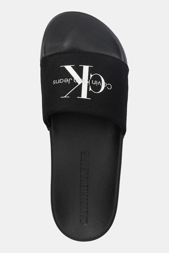 Calvin Klein Jeans papucs SLIDE MONOGRAM fekete YM0YM01271