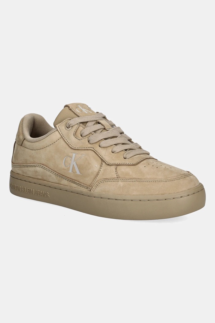 Calvin Klein Jeans sneakersy nubukowe CLASSIC CUPSOLE WAVE MG CS nubuk beżowy YM0YM01256
