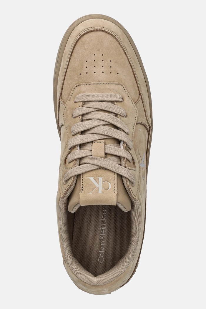 Calvin Klein Jeans sneakersy nubukowe CLASSIC CUPSOLE WAVE MG CS beżowy YM0YM01256