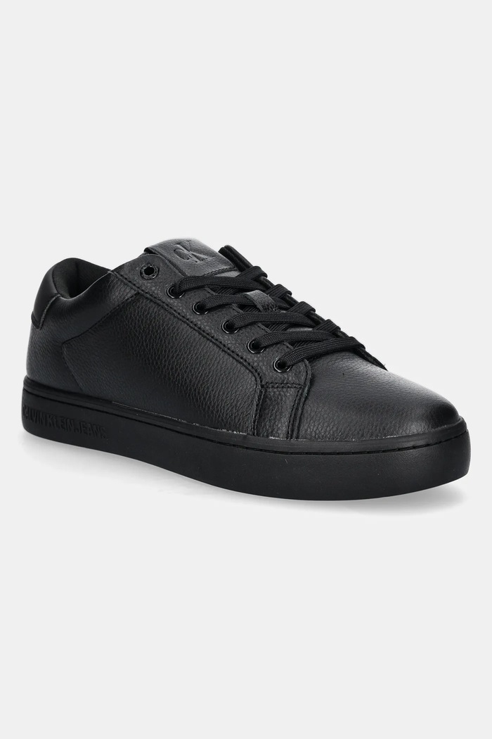 Δερμάτινα sneakers Calvin Klein Jeans CLASSIC CUPSOLE LOW OHB μικρό μαύρο YM0YM01164