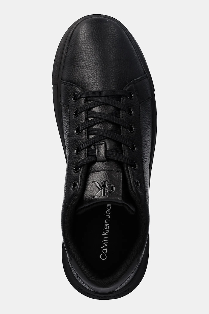 Kožené sneakers boty Calvin Klein Jeans CHUNKY CUPSOLE LOW OHB černá YM0YM01159