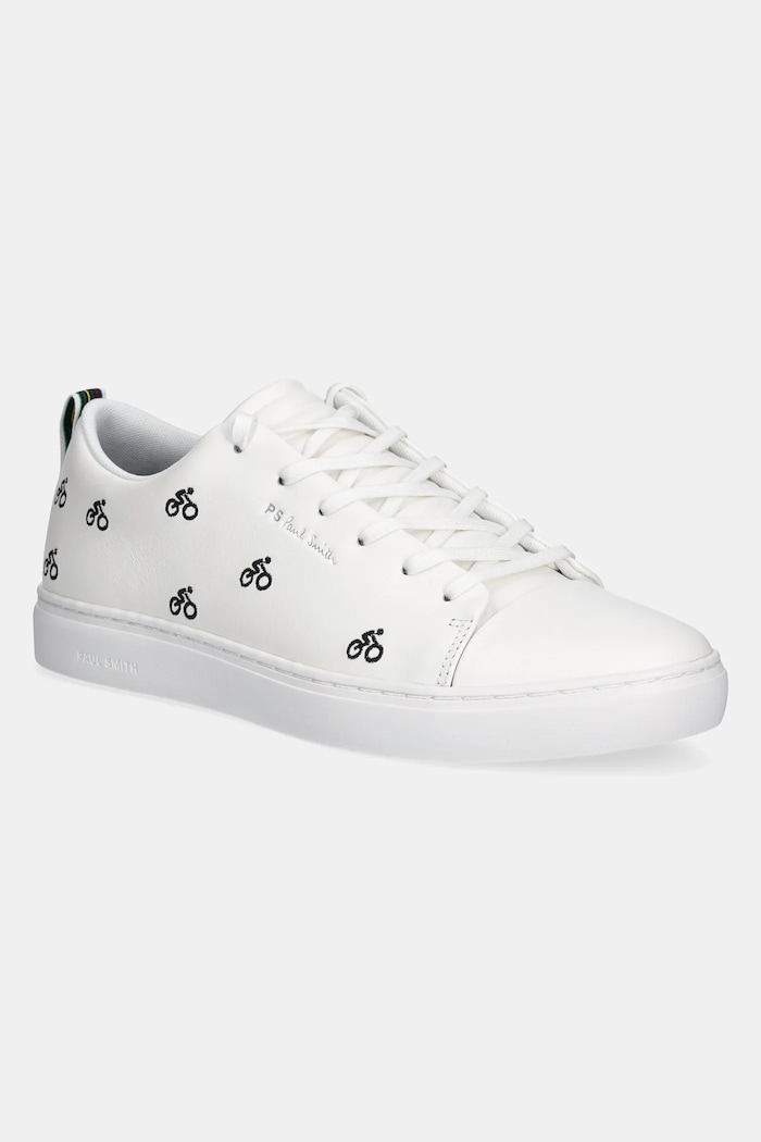 Usnjene superge PS Paul Smith Lee Nizka bela M2S.LEE46.PLEA