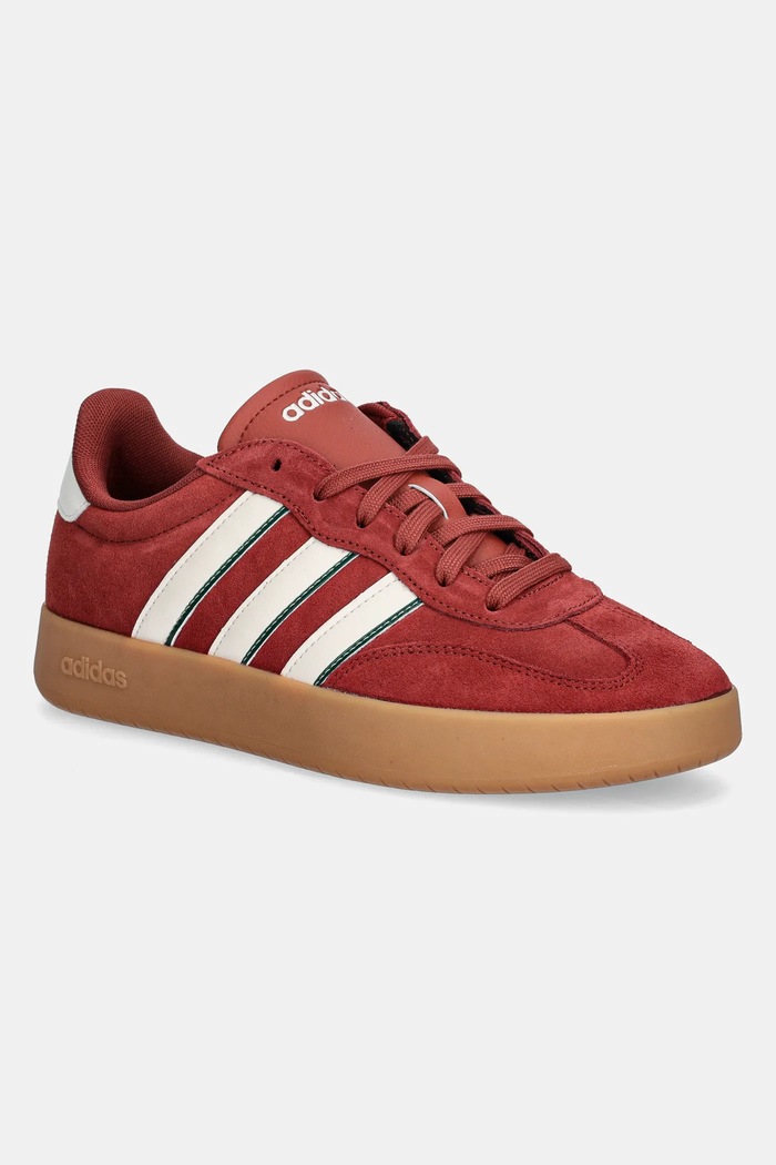 Semišové sneakers boty adidas Barreda semišová kůže burgundské JP7098