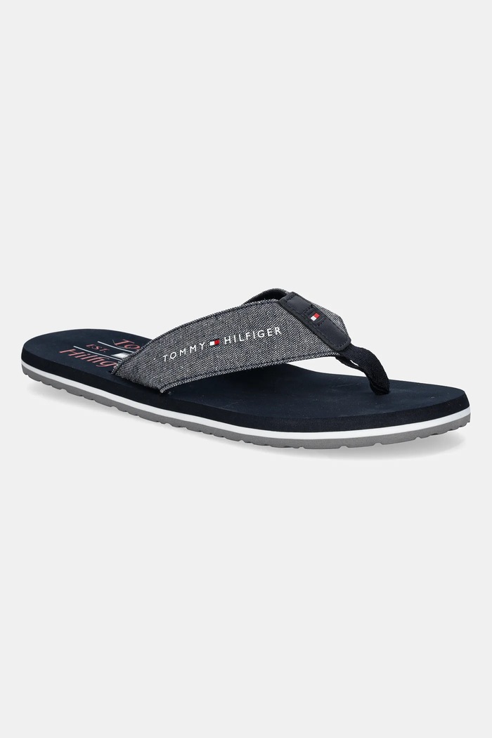 Japonke Tommy Hilfiger CHAMBRAY BEACH SANDAL mornarsko modra FM0FM05570