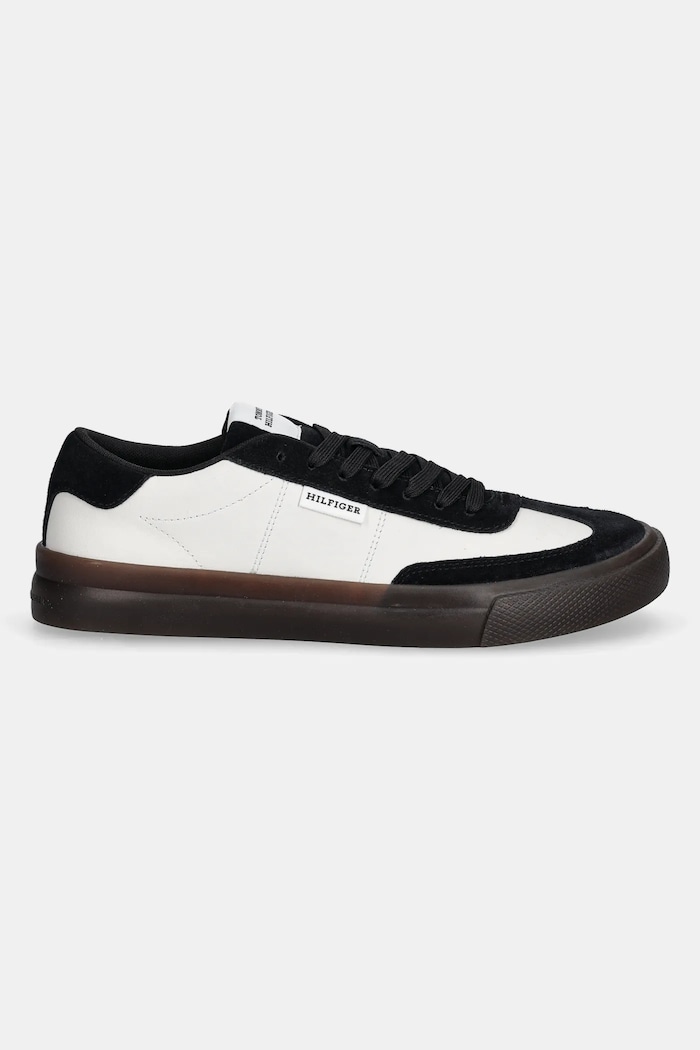 Kožne tenisice Tommy Hilfiger TH CUPSET SUMMER LTH FM0FM05487 bijela SS25
