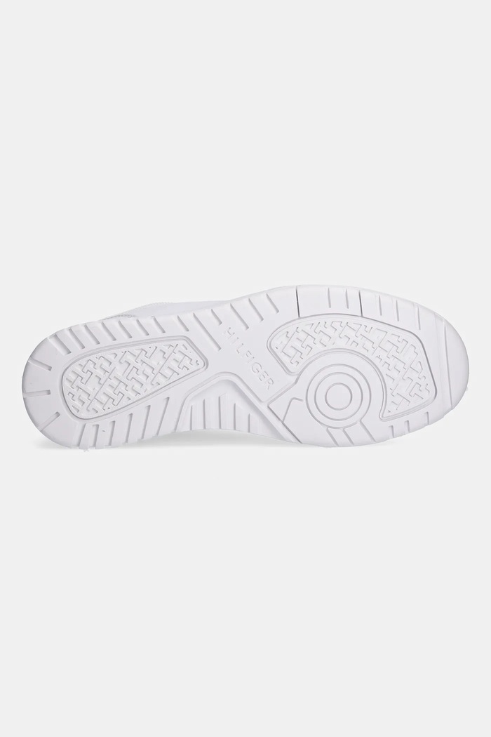 Sneakers boty Tommy Hilfiger TH BASKET CORE LTH PINPERF FM0FM05466 bílá
