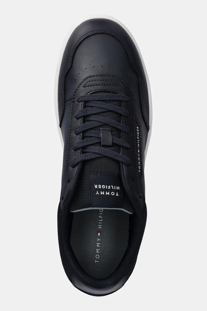 Tommy Hilfiger sneakersy TH BASKET CORE LTH PINPERF granatowy FM0FM05466