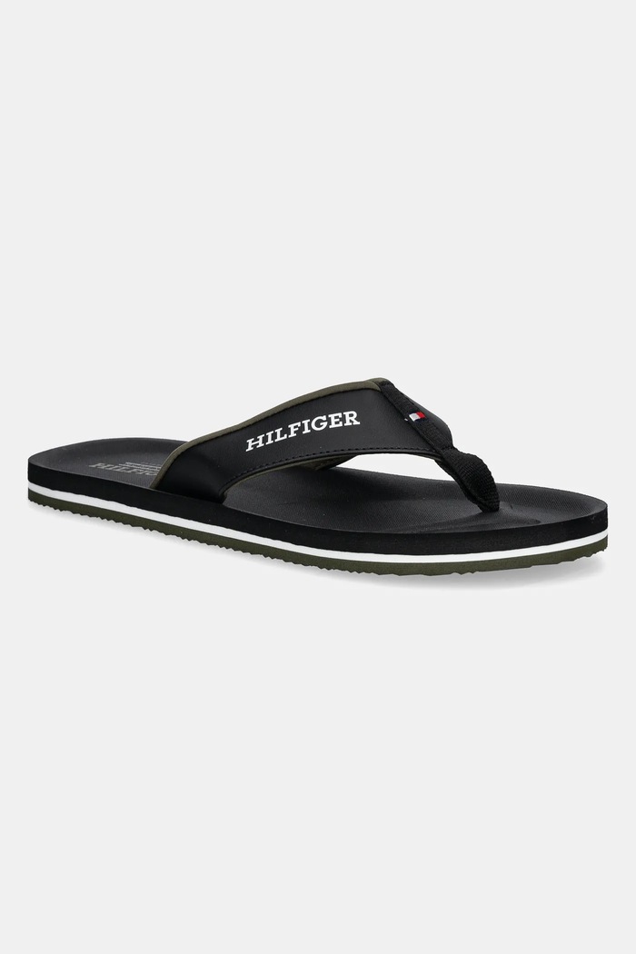 Žabky Tommy Hilfiger PADDED COMFORT HILFIGER B SANDAL černá FM0FM05440