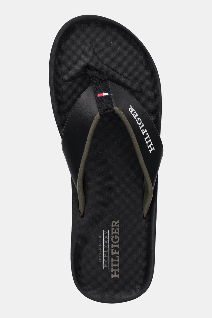 Žabky Tommy Hilfiger PADDED COMFORT HILFIGER B SANDAL černá FM0FM05440