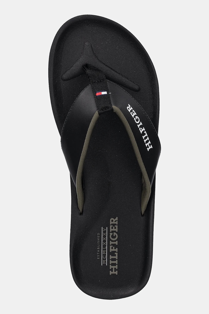 Žabky Tommy Hilfiger PADDED COMFORT HILFIGER B SANDAL černá FM0FM05440
