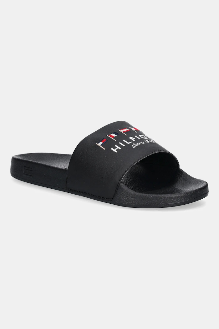 Natikači Tommy Hilfiger HILFIGER FLAGS POOL SLIDE črna FM0FM05431