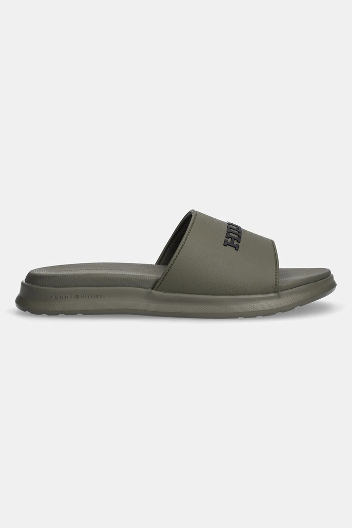 Pantofle Tommy Hilfiger DUAL DENSITY HILFIGER POOL SLIDE FM0FM05430 zelená SS25