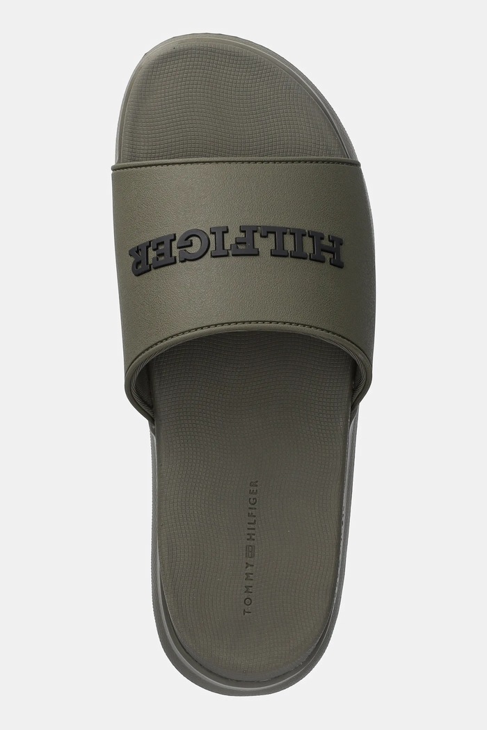 Boty Pantofle Tommy Hilfiger DUAL DENSITY HILFIGER POOL SLIDE FM0FM05430 zelená