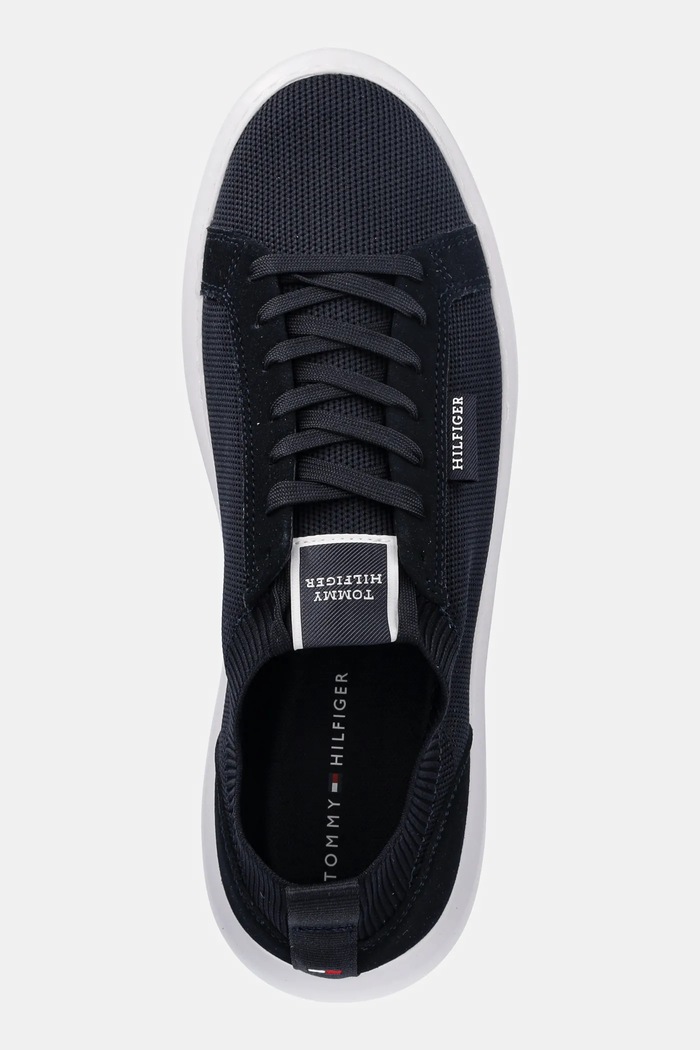 Tenisice Tommy Hilfiger LIGHT CUPSOLE KNIT SEASONAL mornarsko plava FM0FM05403