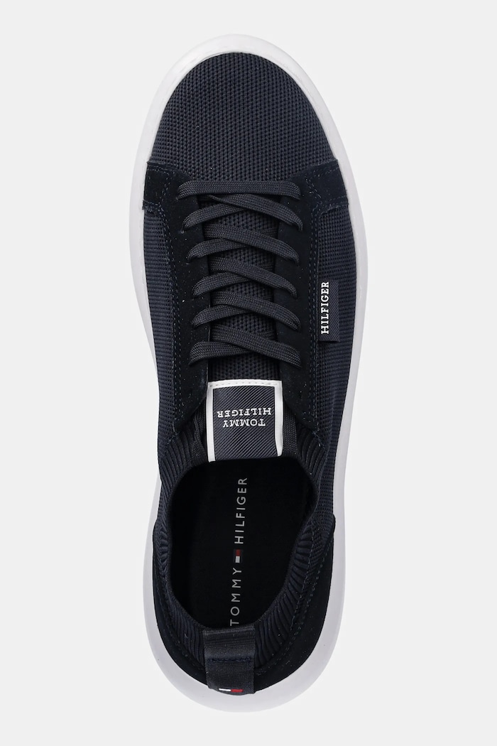 Tenisice Tommy Hilfiger LIGHT CUPSOLE KNIT SEASONAL mornarsko plava FM0FM05403