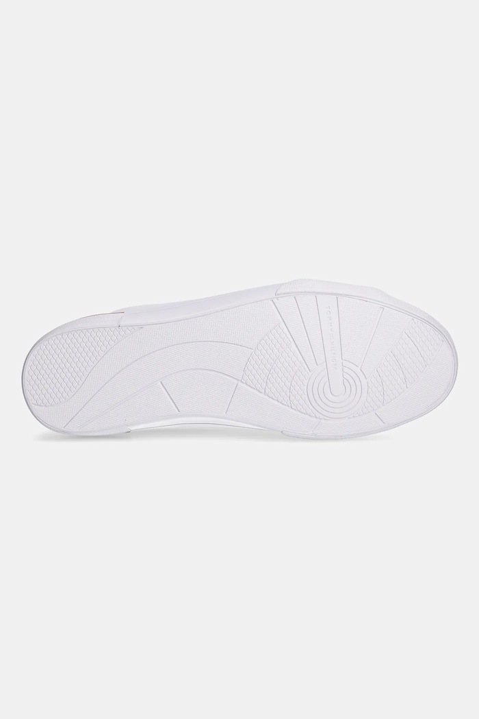 Kožené sneakers boty Tommy Hilfiger CORE CORPORATE VULC LEATHER FM0FM05399 bílá