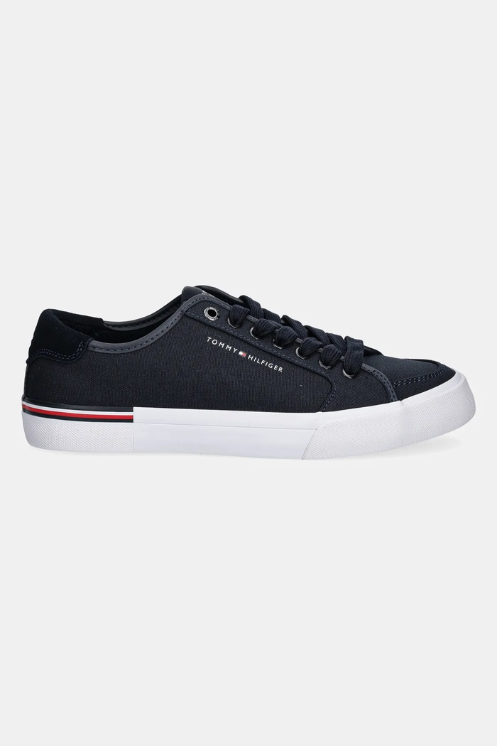 Tommy Hilfiger sneakersy CORE CORPORATE VULC CANVAS FM0FM05398 granatowy SS25