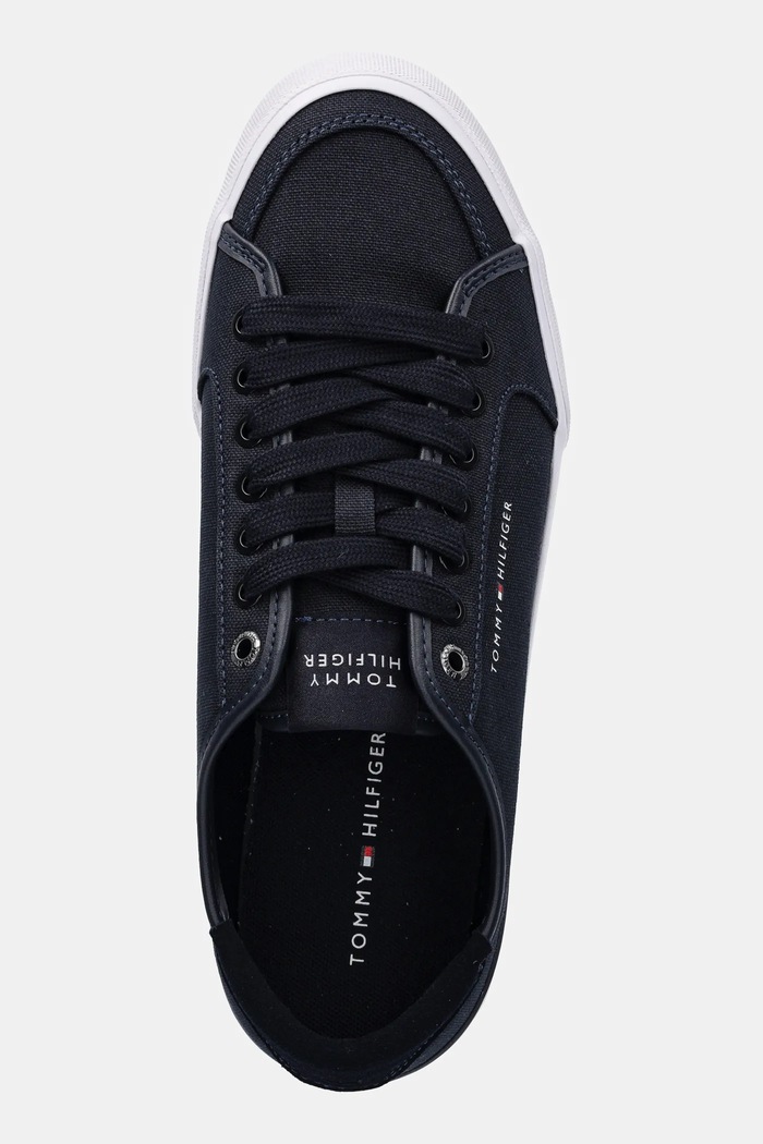 Tommy Hilfiger sneakersy CORE CORPORATE VULC CANVAS granatowy FM0FM05398