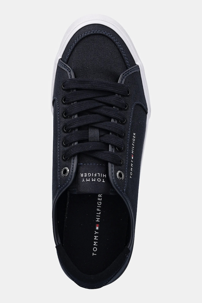 Tommy Hilfiger sneakersy CORE CORPORATE VULC CANVAS granatowy FM0FM05398