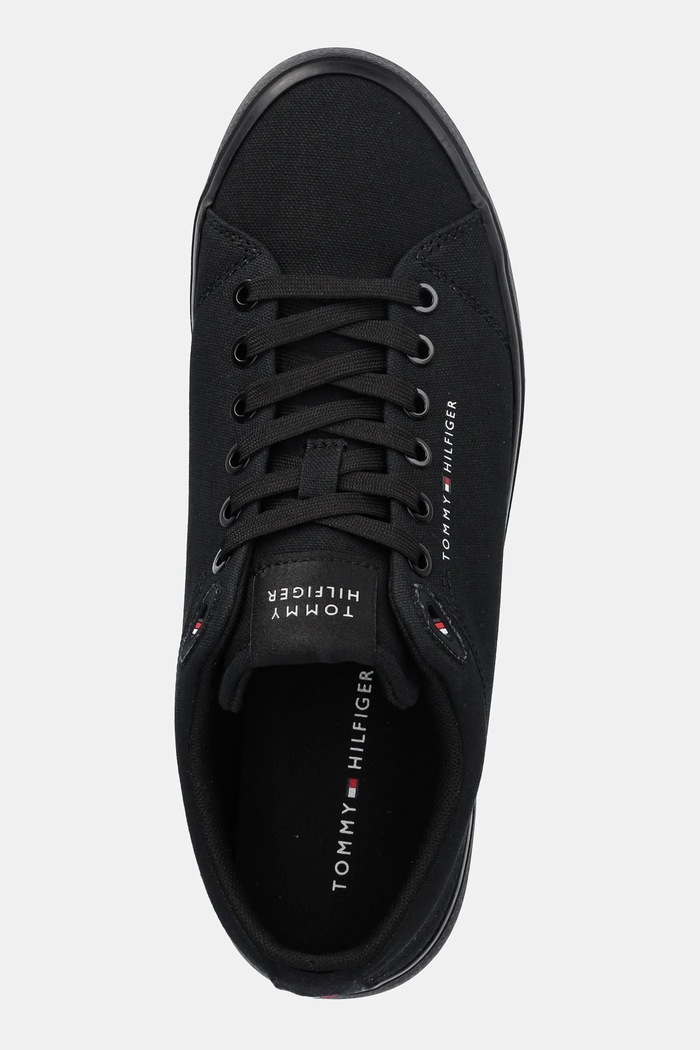 Πάνινα παπούτσια Tommy Hilfiger TH HI VULC LOW CORE CANVAS μαύρο FM0FM05396